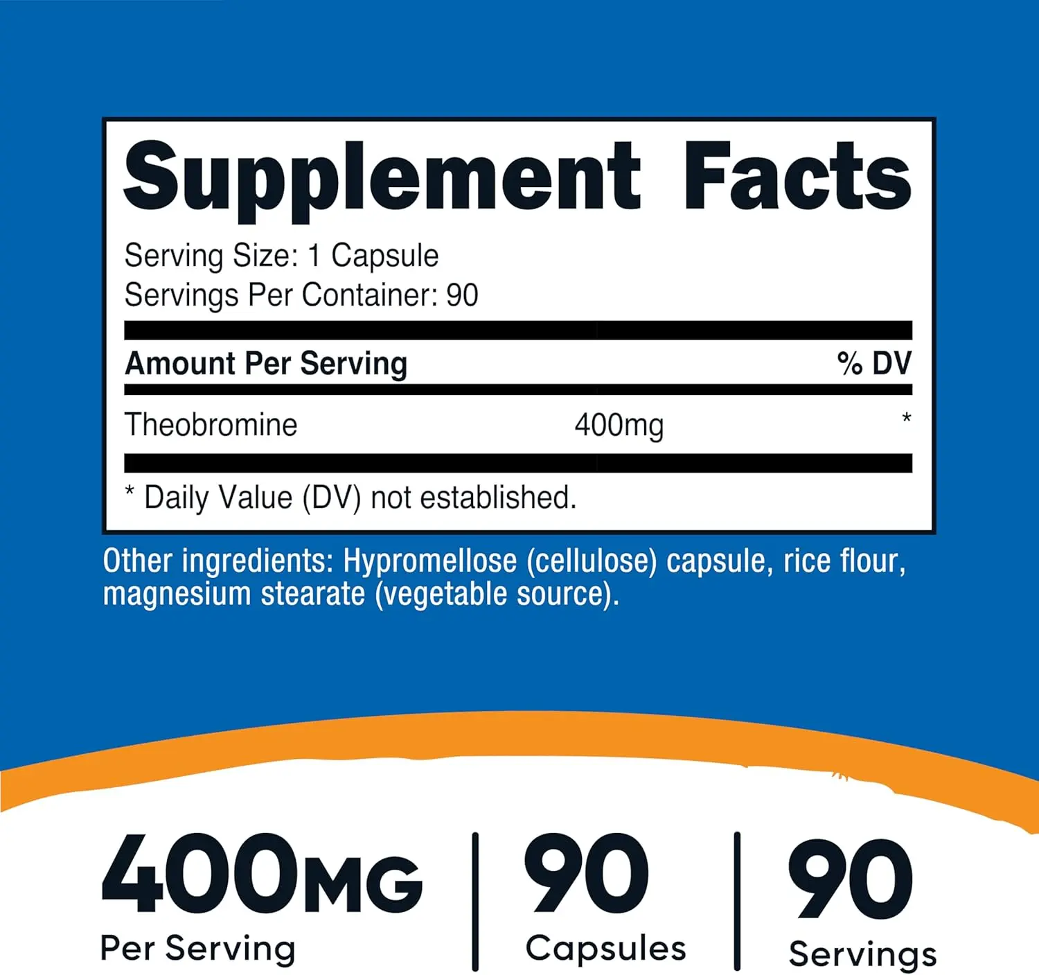 Nutricost Theobromine 400mg Capsules